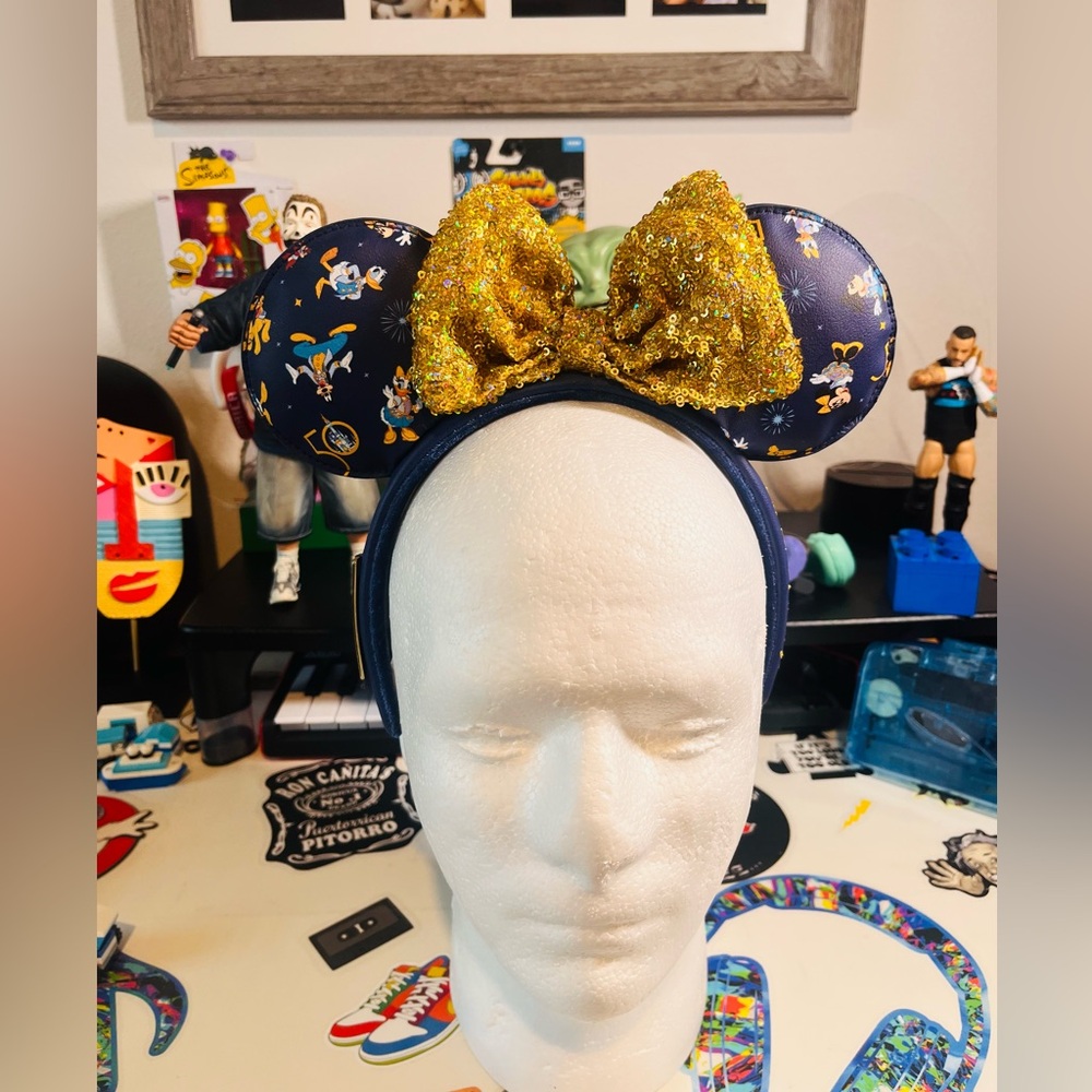 Walt Disney World Parks 50th Anniversary Loungefly Ears Minnie Mouse Headband